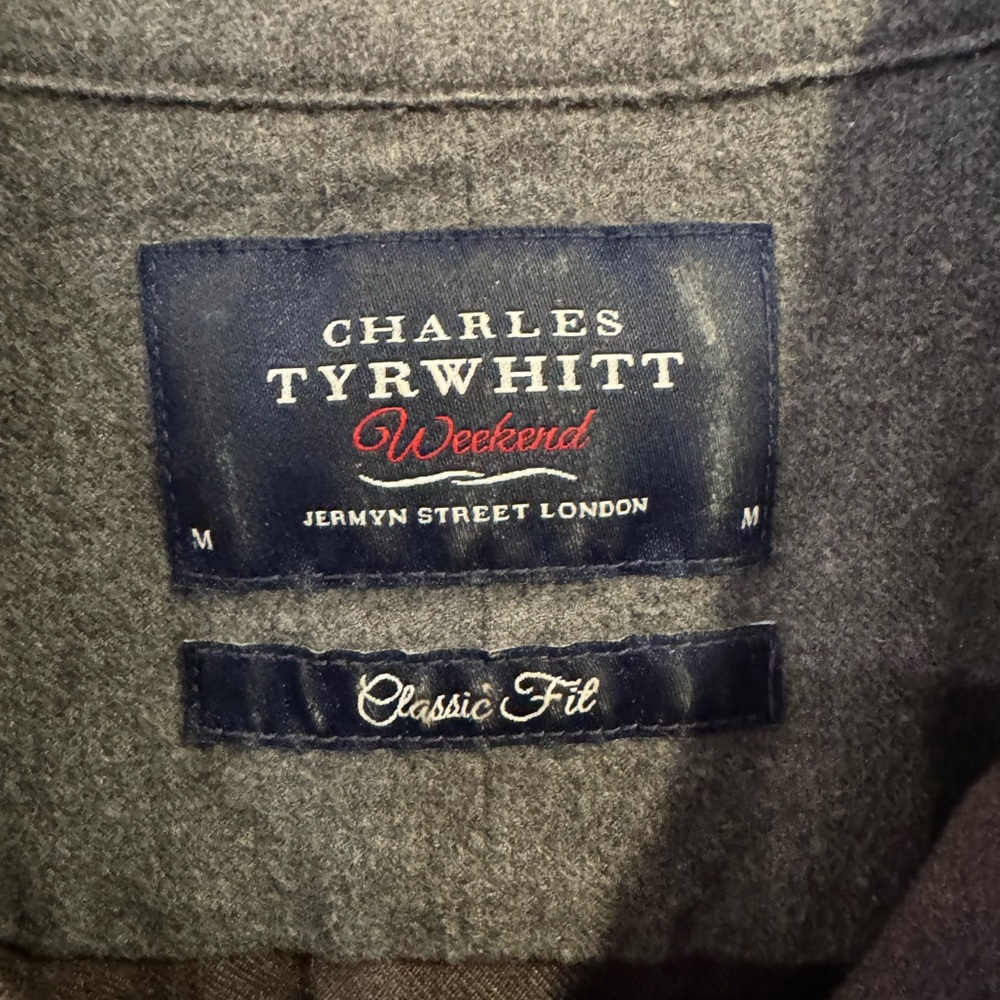 Charles Tyrwhitt Charcoal Button Down Shirt - Picture 3 of 4
